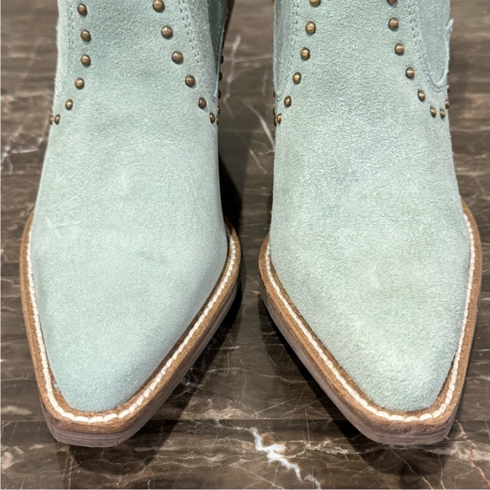 NEW Dingo Classy N Sassy Studded Suede Leather Western Booties - Picture 4 of 6